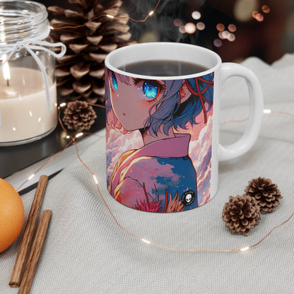 Título: "Swords ablaze: The Elemental Duel" - Taza de cerámica The Alien 11oz Manga/Anime Art