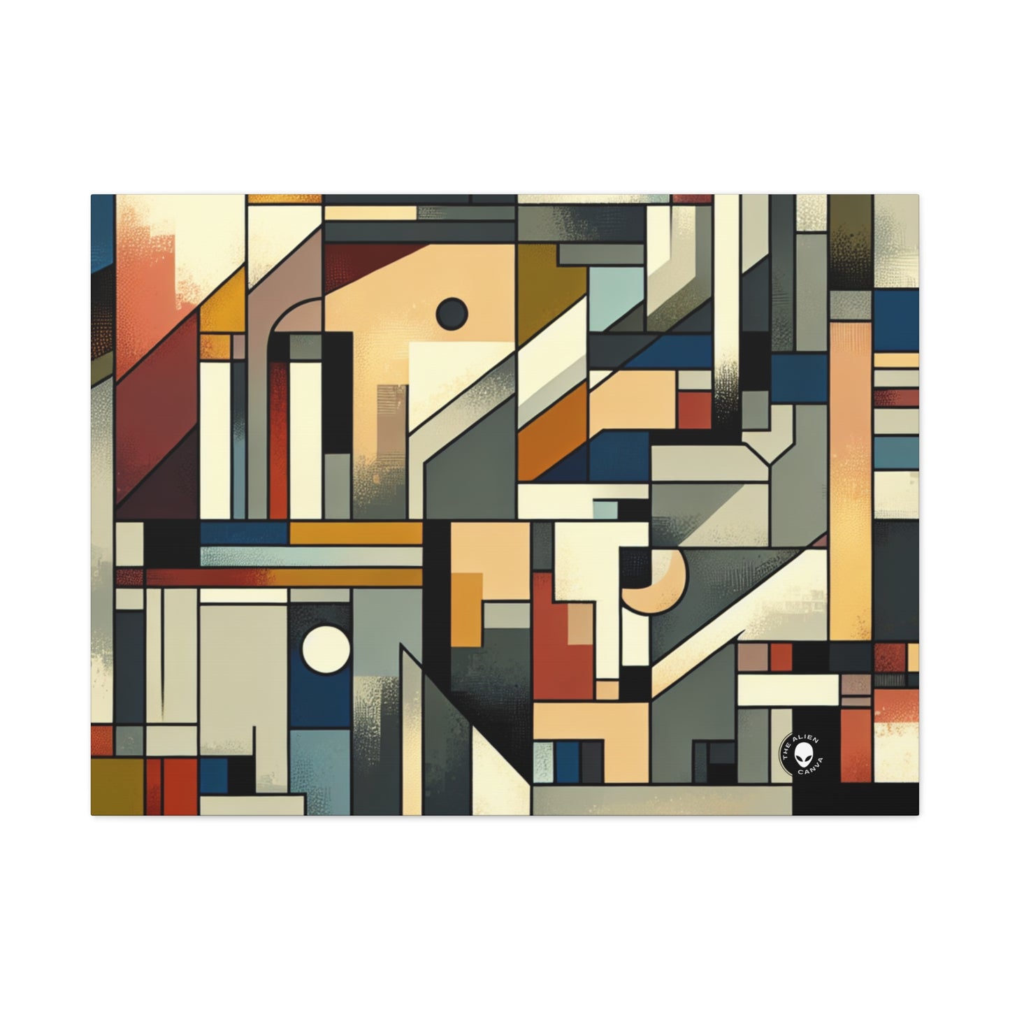 "Cubist Cityscape: Urban Energy" - The Alien Canva Synthetic Cubism