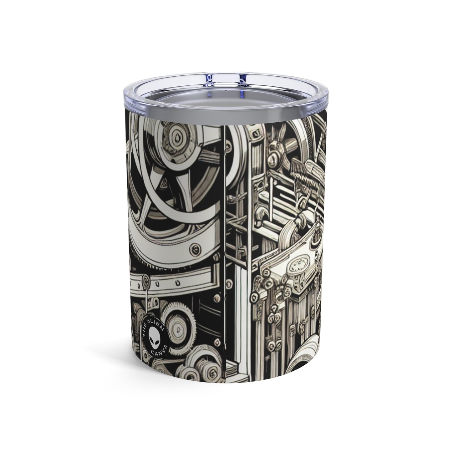 "Urban Precision: Modern City at Sunset" - The Alien Tumbler 10oz Precisionism