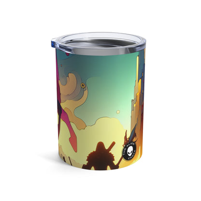 "Crossovers Clash : La bataille ultime des dimensions" - The Alien Tumbler 10oz Art du jeu vidéo