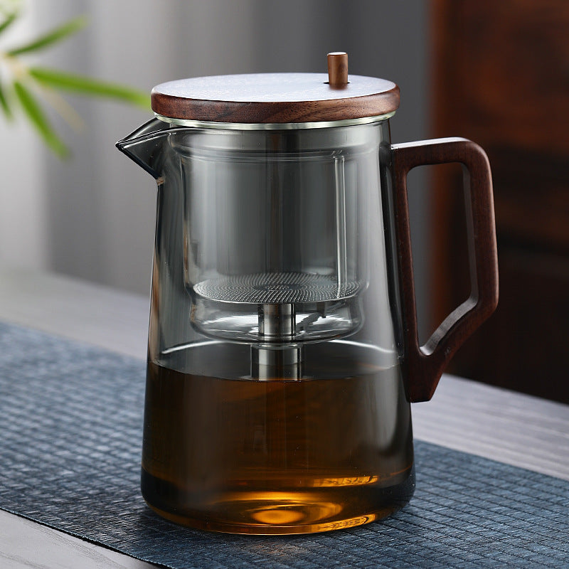 Tea Water Separation Teapot Heat-resistant Glass