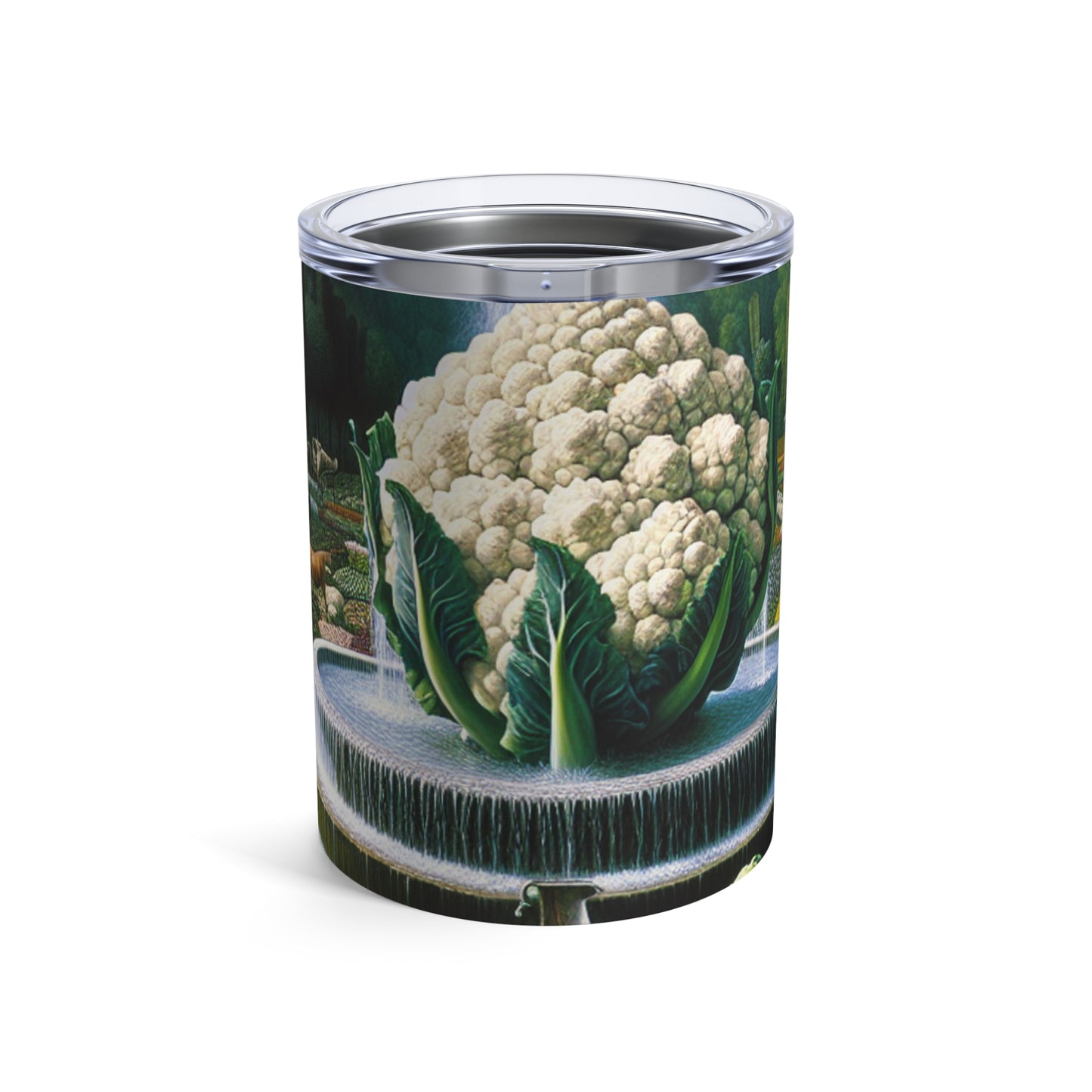 « La fontaine végétale : un conglomérat de chou-fleur » - The Alien Tumbler 10oz Surréalisme