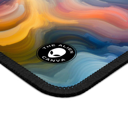 "Sunset Reflections: A Serene Color Field Painting" - The Alien Gaming Mouse Pad Color Field Painting