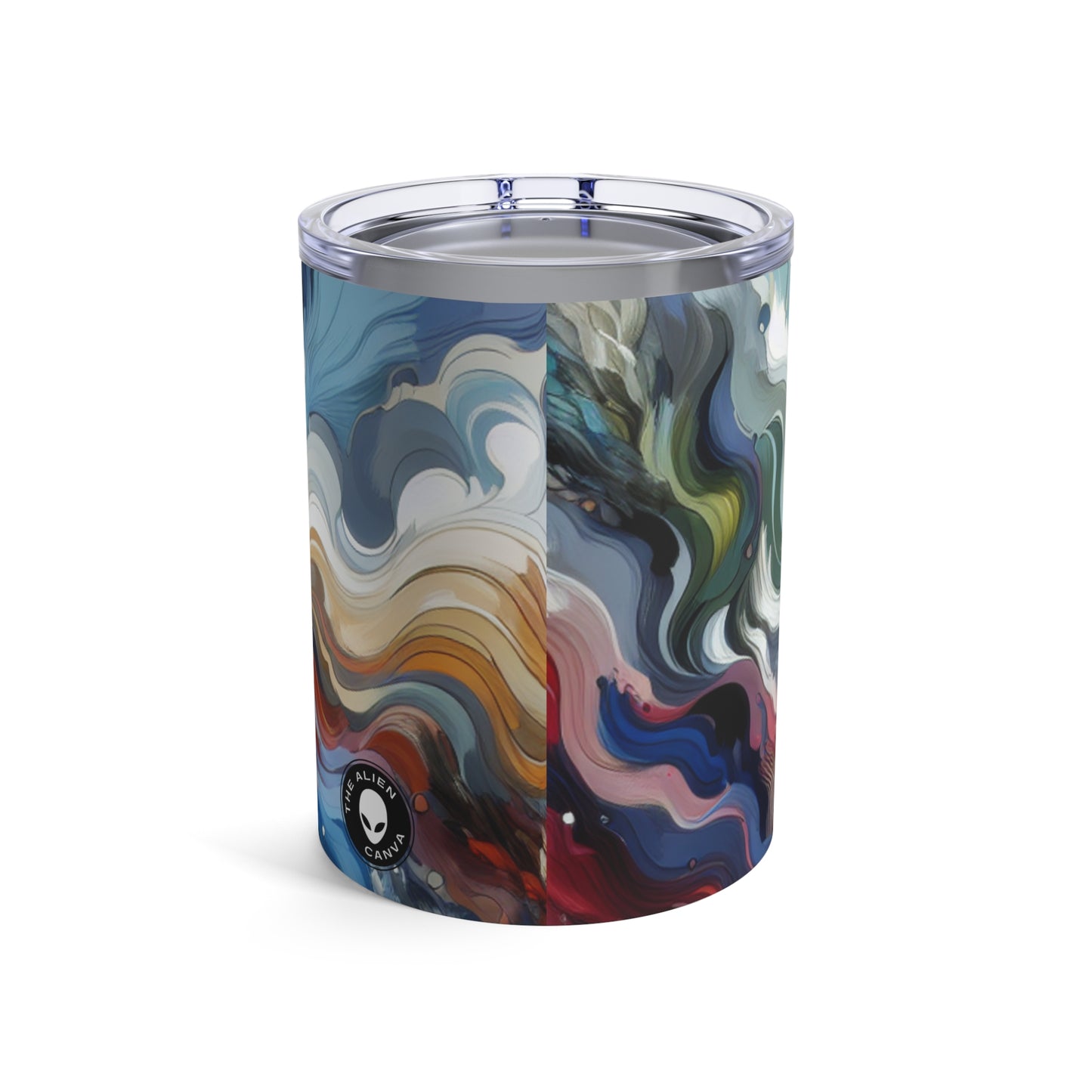 "Sunrise Serenity: An Abstract Painting Inspired by Renewal" - The Alien Tumbler 10oz Lyrical Abstraction