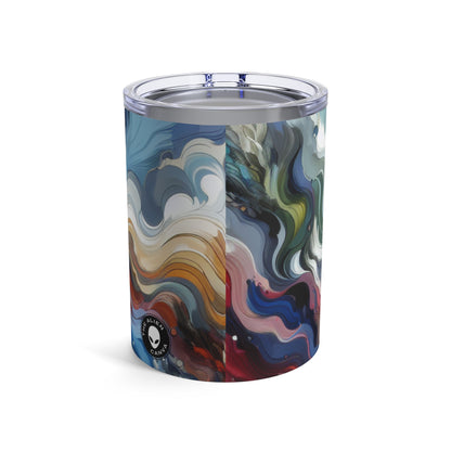 "Sunrise Serenity: An Abstract Painting Inspired by Renewal" - The Alien Tumbler 10oz Lyrical Abstraction