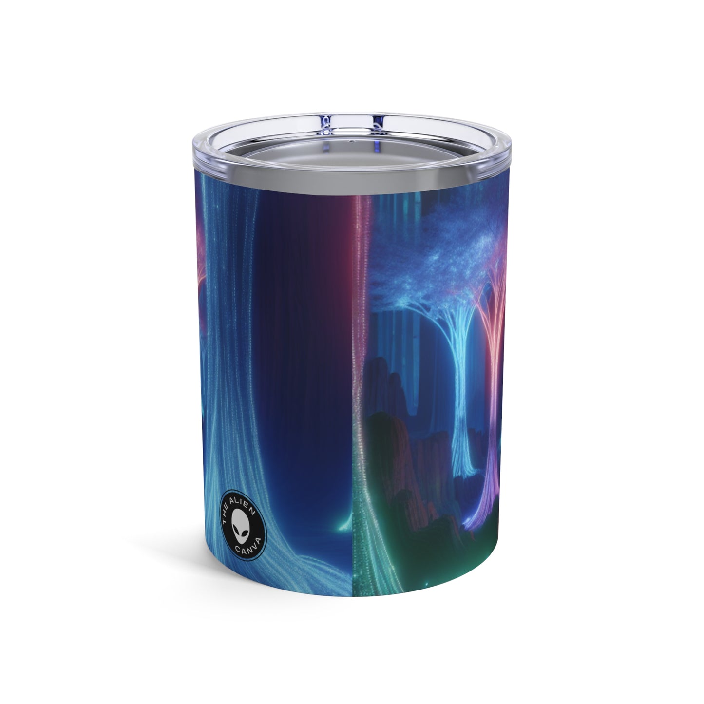 "Forêt enchantée lumineuse : un voyage dans l'inconnu" - The Alien Tumbler 10oz