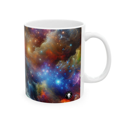 "Galactic Creation: A Kaleidoscope of Cosmic Wonder" - The Alien Ceramic Mug 11oz