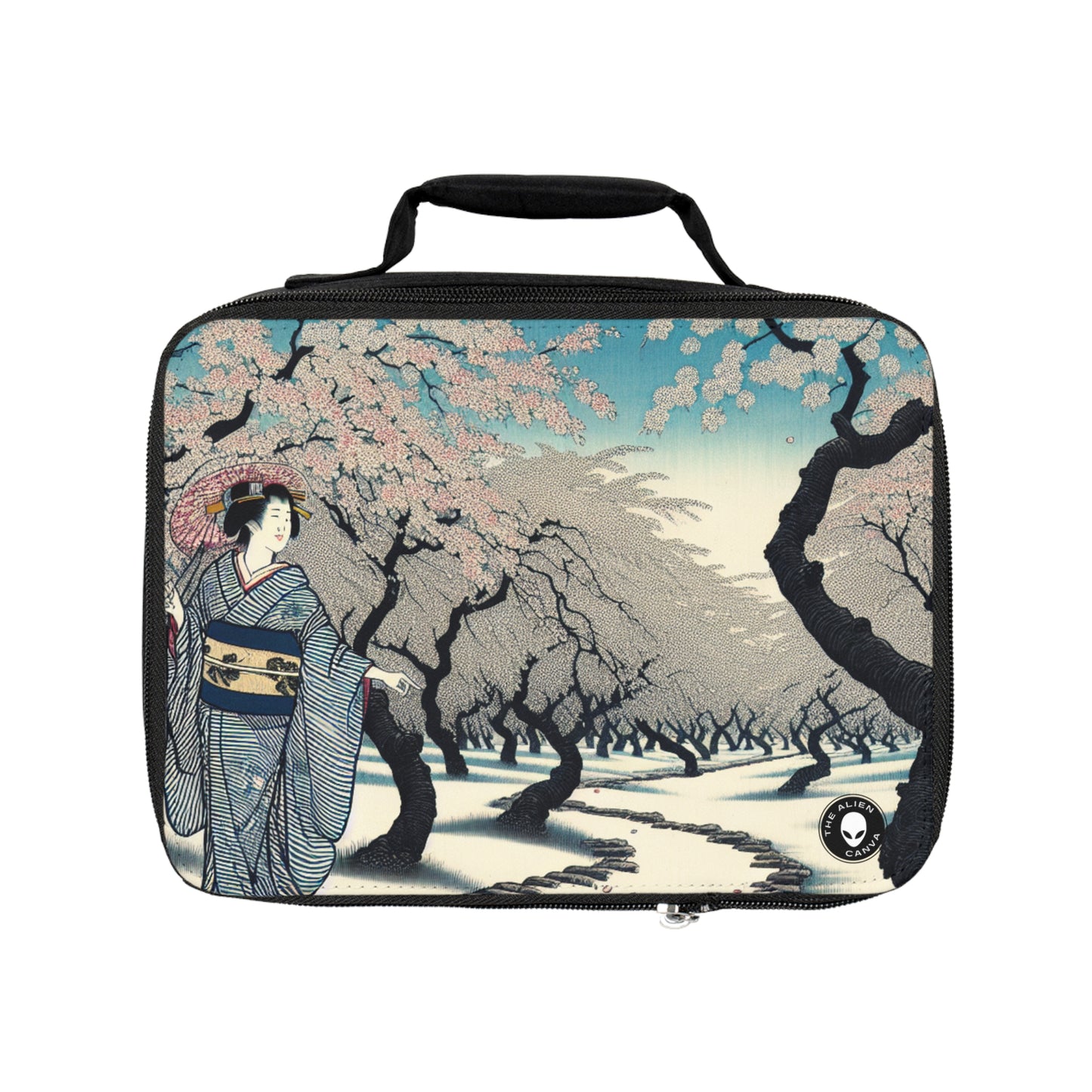 "Blossoming Sky" - La bolsa de almuerzo alienígena Ukiyo-e (impresión en madera japonesa)