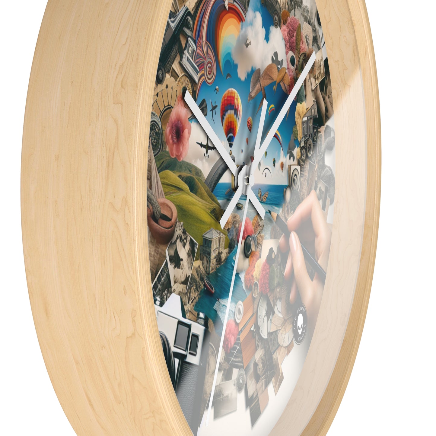 "NatureTech Metropolis: A Vision of Harmonious Coexistence" - The Alien Wall Clock Photomontage