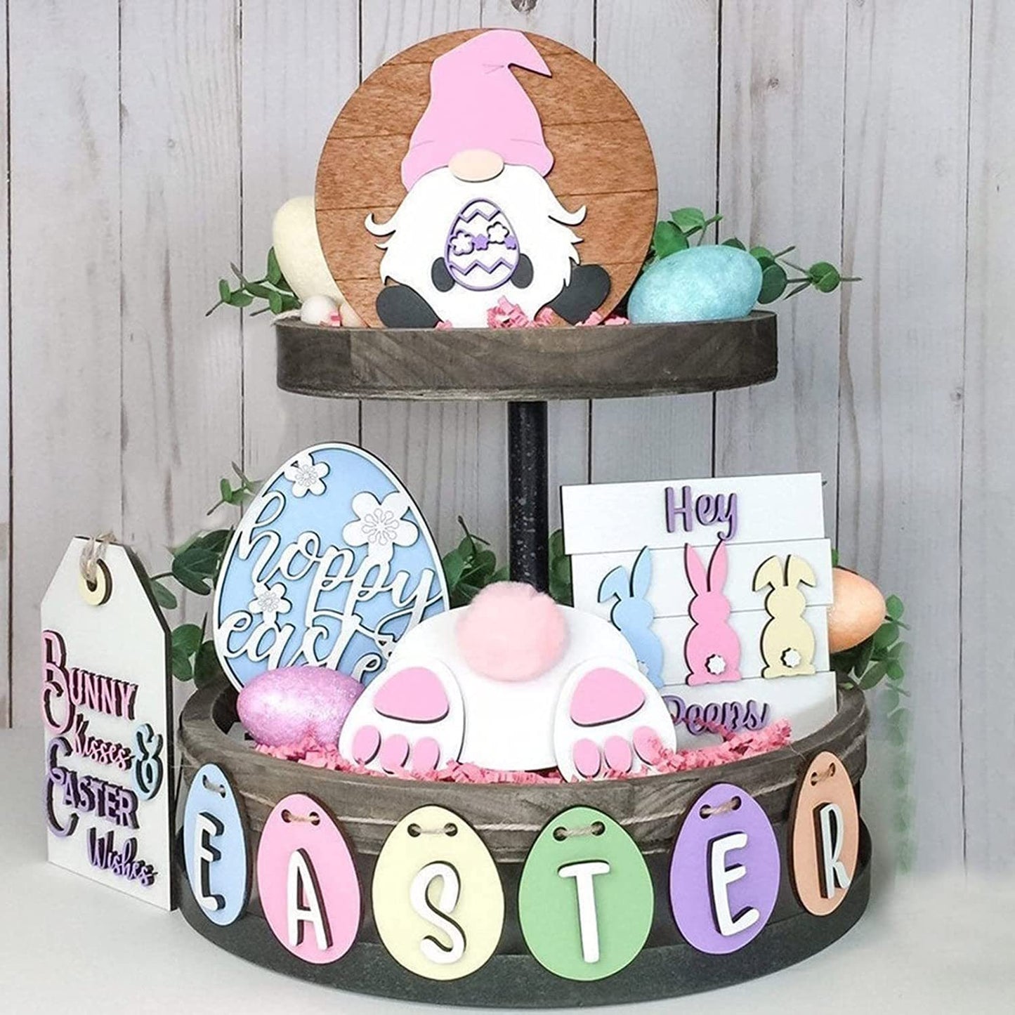 New Easter Gnome Tier Tray Tiered Tray Decor