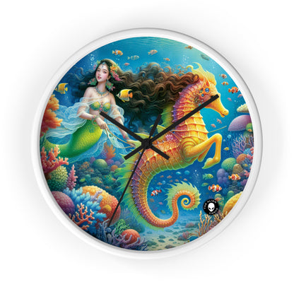 "Mermaid's Magical Coral Ride" - The Alien Wall Clock