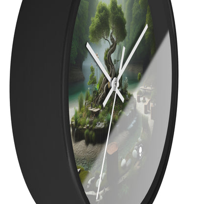 "Renouvellement recyclé : une sculpture environnementale interactive" - ​​La sculpture environnementale de l'horloge murale extraterrestre