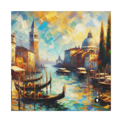 "Serenity in the City: Capturing the Golden Hour" - The Alien Canva Impressionism