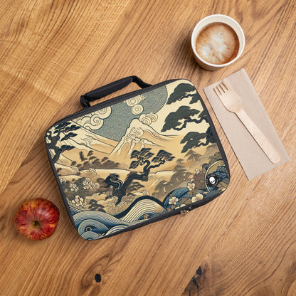 "Les rêves festifs d'Edo" - Le sac à lunch Alien Ukiyo-e (impression sur bois japonaise)