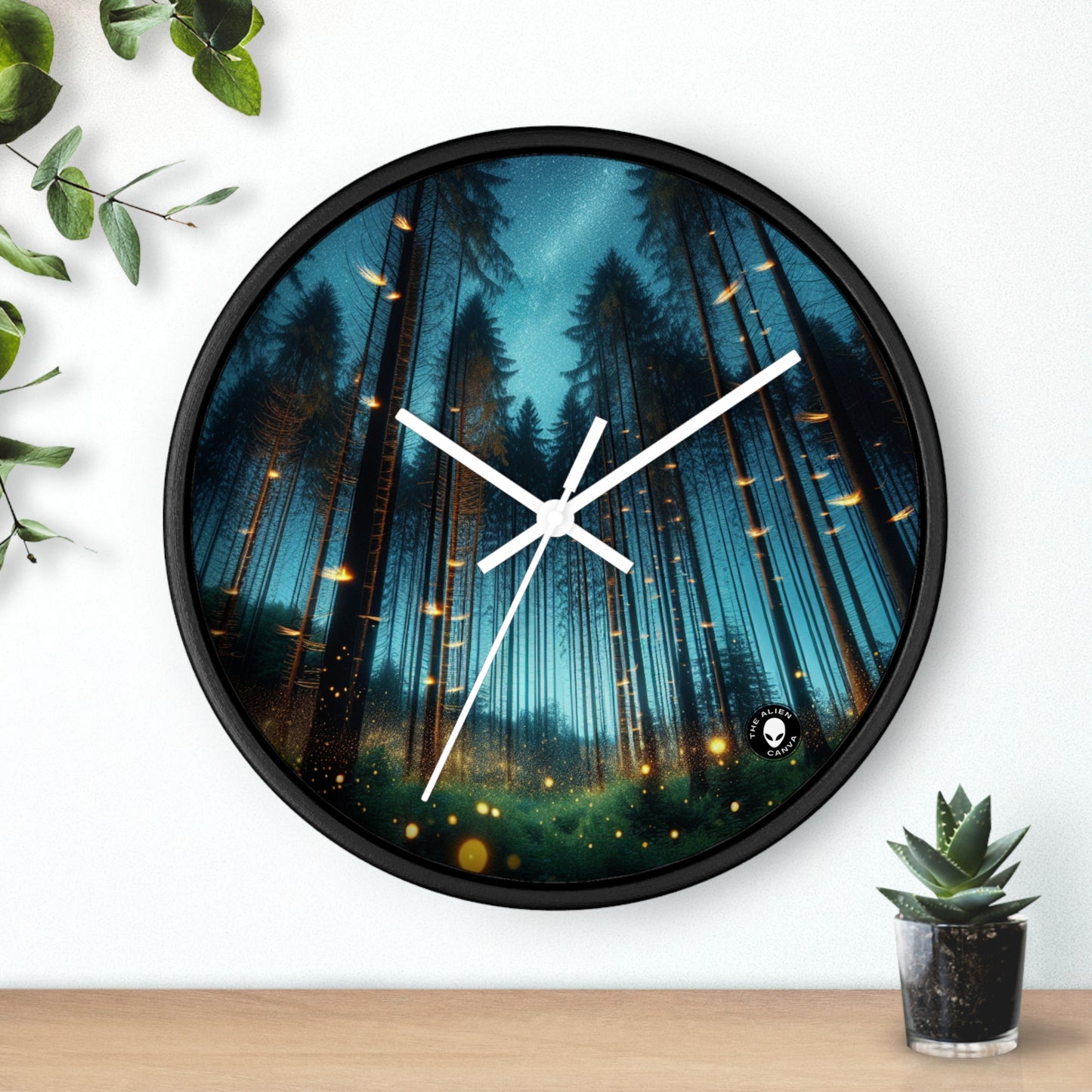 "Twilight Enchantment: Firefly Forest" - The Alien Wall Clock