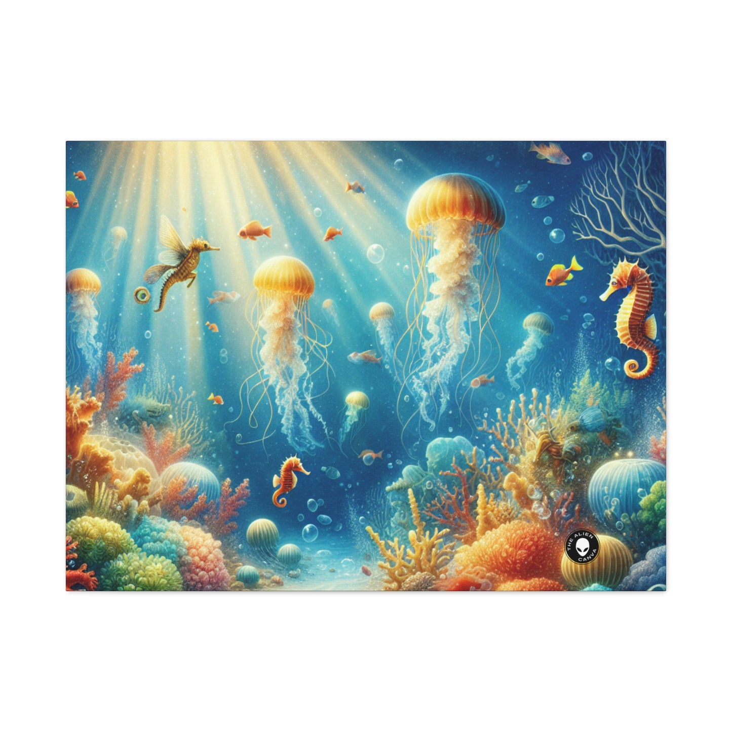 "Sunlit Serenity: A Magical Underwater Realm" - The Alien Canva