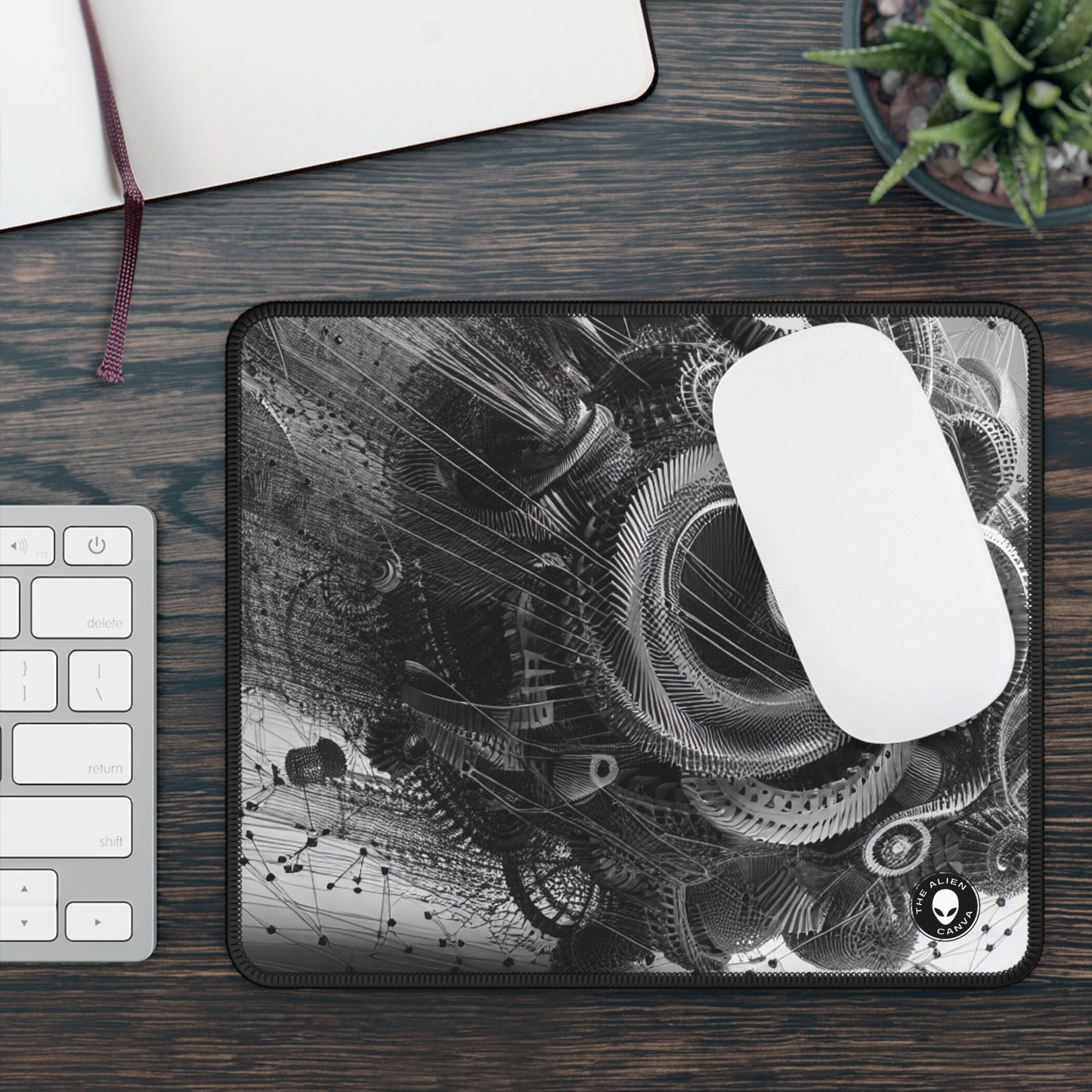 "Serenidad en vuelo: una escultura aviar cinética" - The Alien Gaming Mouse Pad Escultura cinética