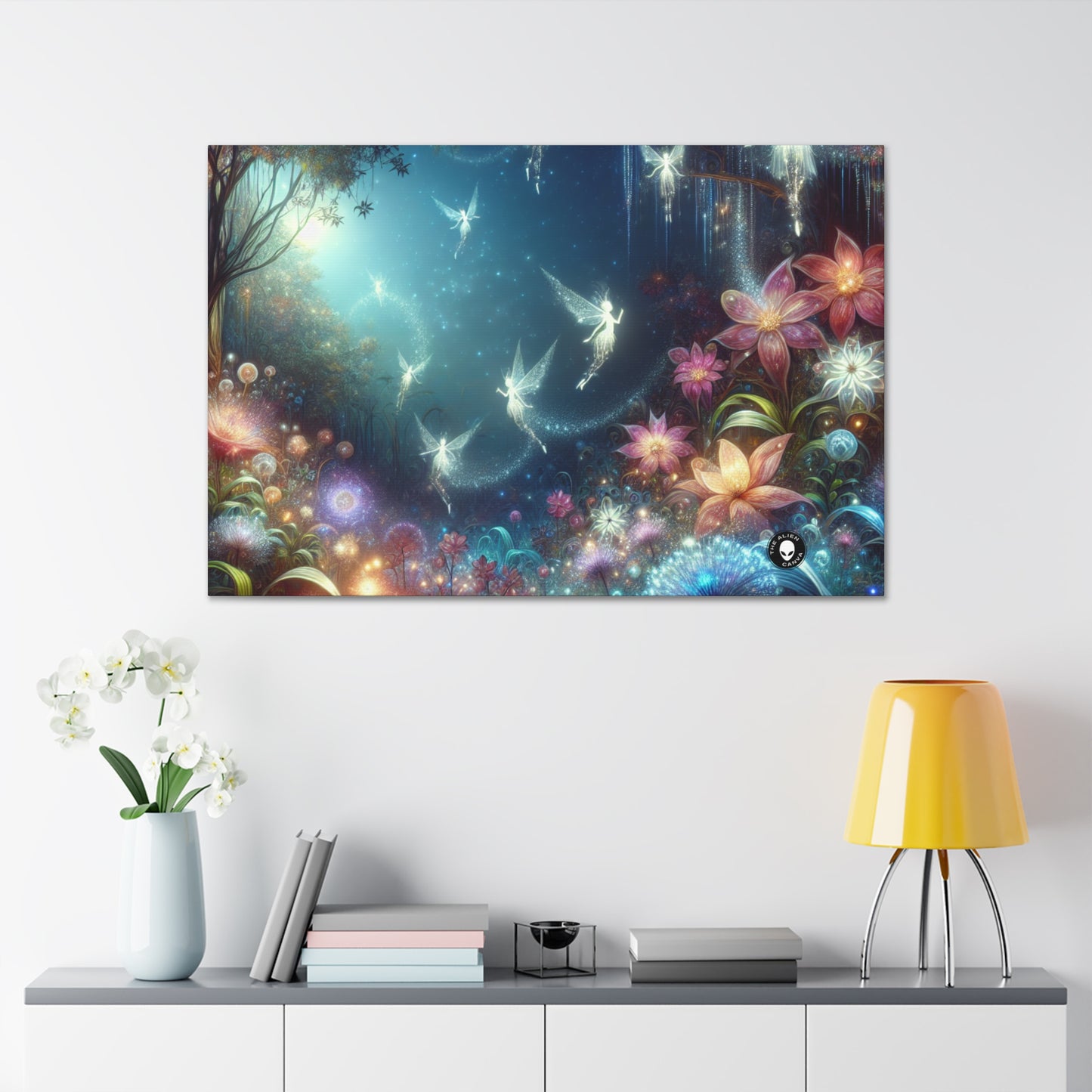 "Enchanted Moonlit Flower Forest" - The Alien Canva