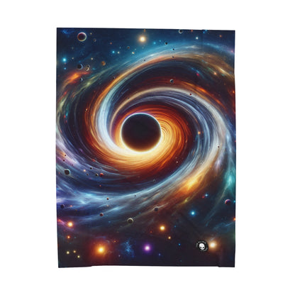 "Galactic Vortex: The Colorful Dance of Stars and Planets" - The Alien Velveteen Plush Blanket