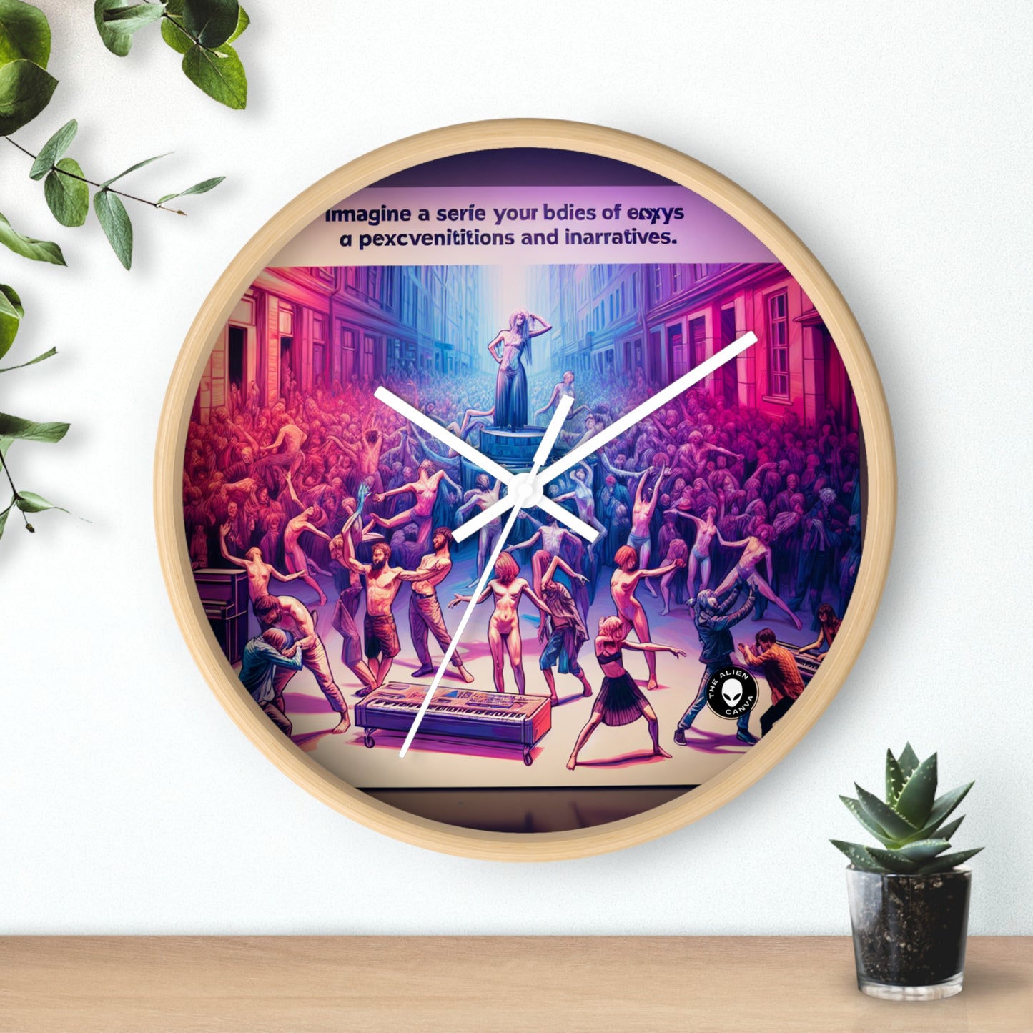 "Nature's Dance: An Immersive Visual Performance" - The Alien Wall Clock Performance Art