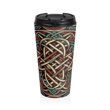 "Majestic Celtic Vision: A Mesmerizing Artwork Inspired by the Cliffs of Moher" - The Alien Stainless Steel Travel Mug Celtic Art