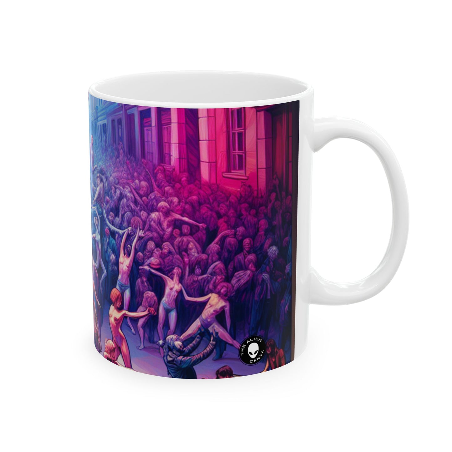 "Nature's Dance: An Immersive Visual Performance" - The Alien Ceramic Mug 11oz Performance Art