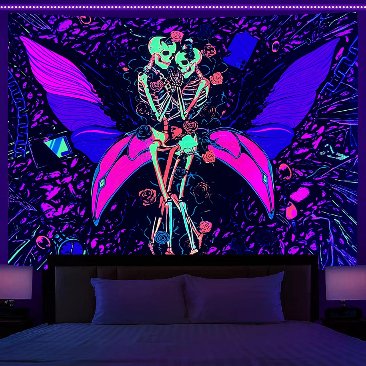 UV Light Emitting Neon Hanging Cloth