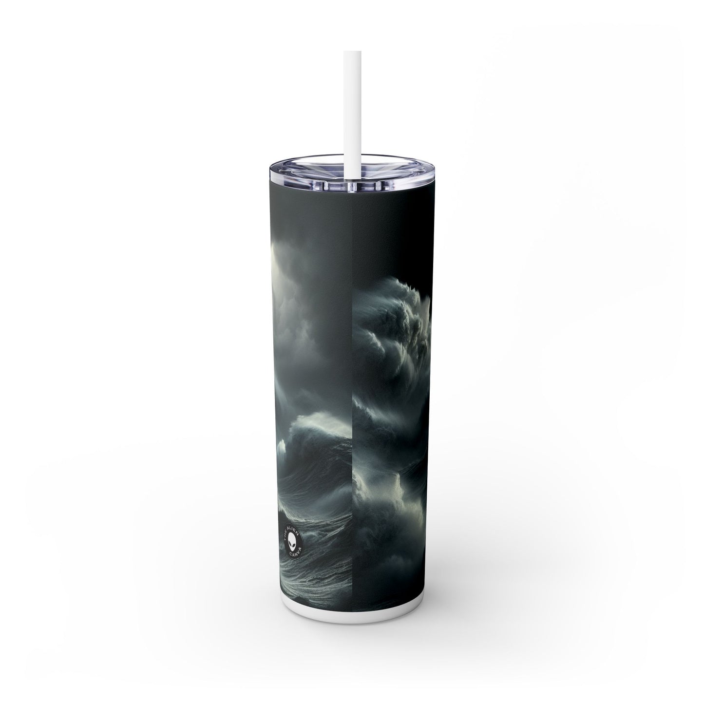 "Beacon of Resilience" - The Alien Maars® Skinny Tumbler with Straw 20oz