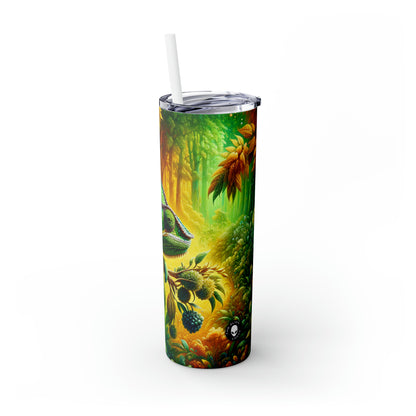 "Bois vibrants et camouflage caméléon" - The Alien Maars® Skinny Tumbler avec paille 20oz