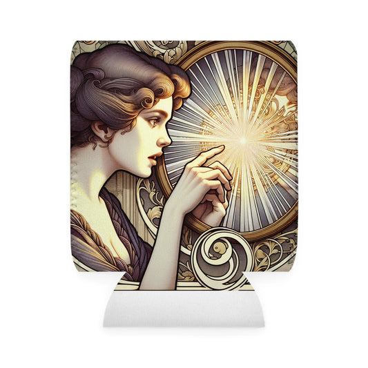 "Reflection of Beauty" - The Alien Can Cooler Sleeve Art Nouveau