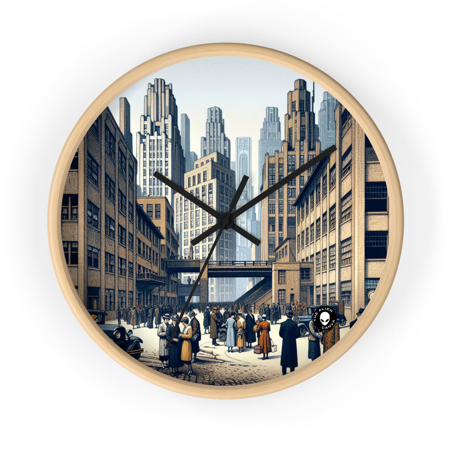 "Urban Geometry: A Modern Cityscape in New Objectivity" - The Alien Wall Clock New Objectivity