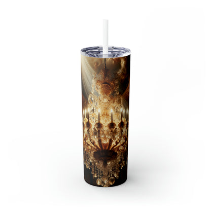 "Heavenly Splendor" - Vaso delgado con pajita de Alien Maars® de 20 oz estilo barroco