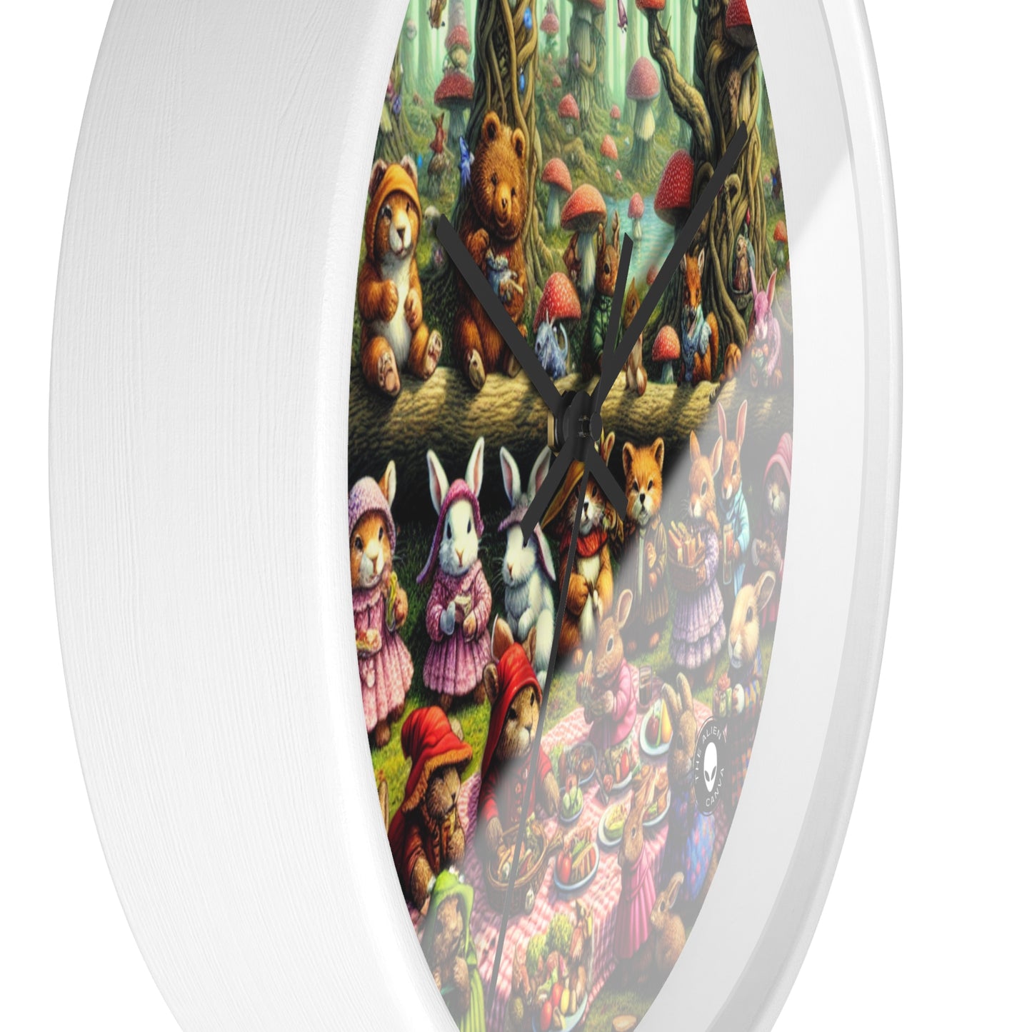 "Fantastical Forest Picnic: Animal Fashion Show" - The Alien Wall Clock