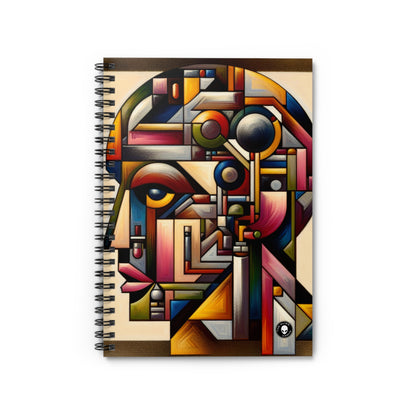 "My Cubist Reflection" - The Alien Spiral Notebook (Ruled Line) Cubism