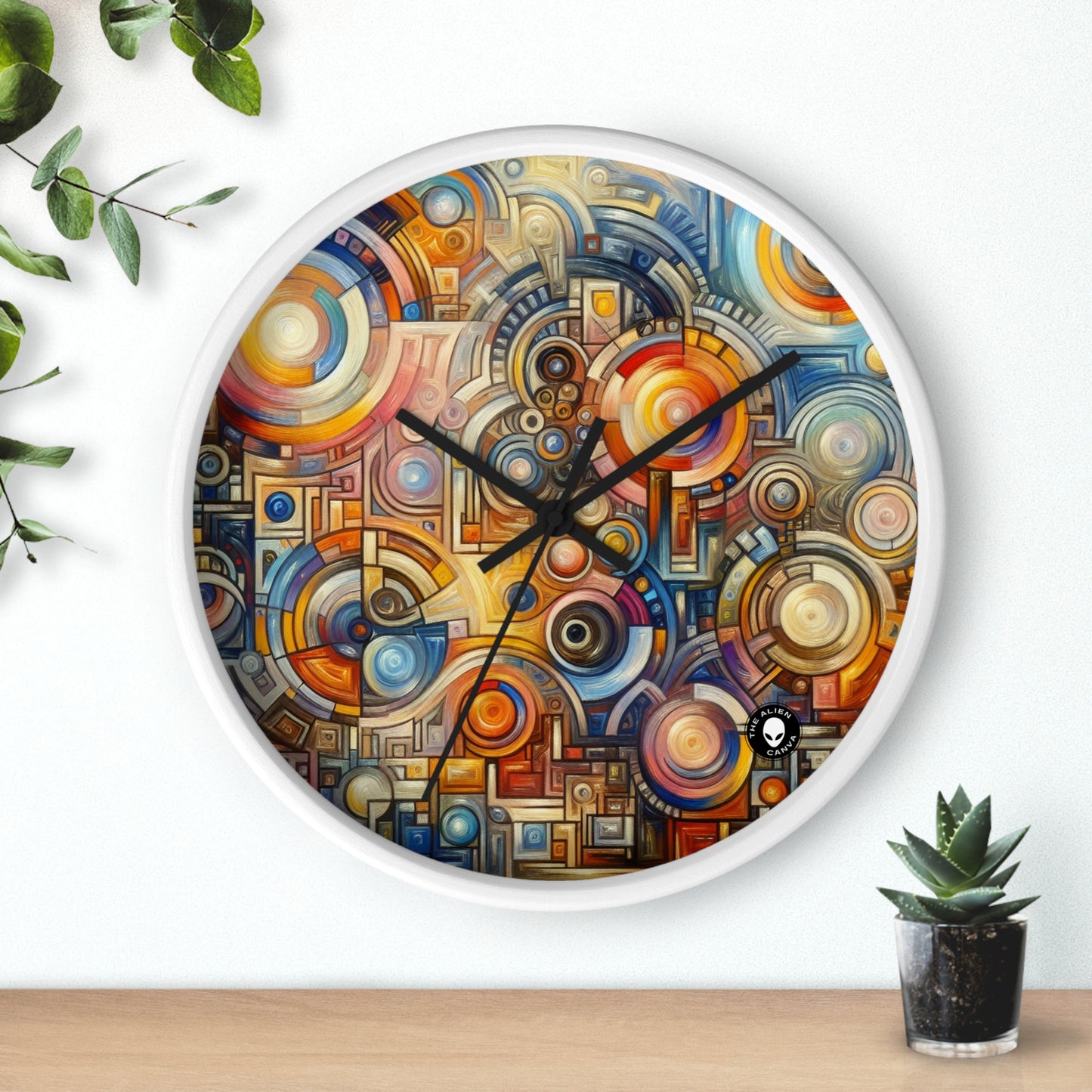 "Raíces del resplandor: una exploración artística del crecimiento y la transformación personal" - El simbolismo del reloj de pared alienígena