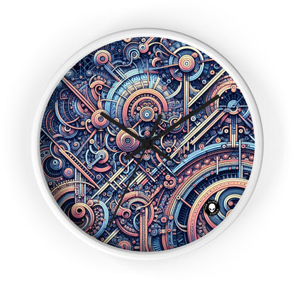 "Chaos & Order: A Dynamic Dance of Colors and Patterns" - The Alien Wall Clock Algorithmic Art