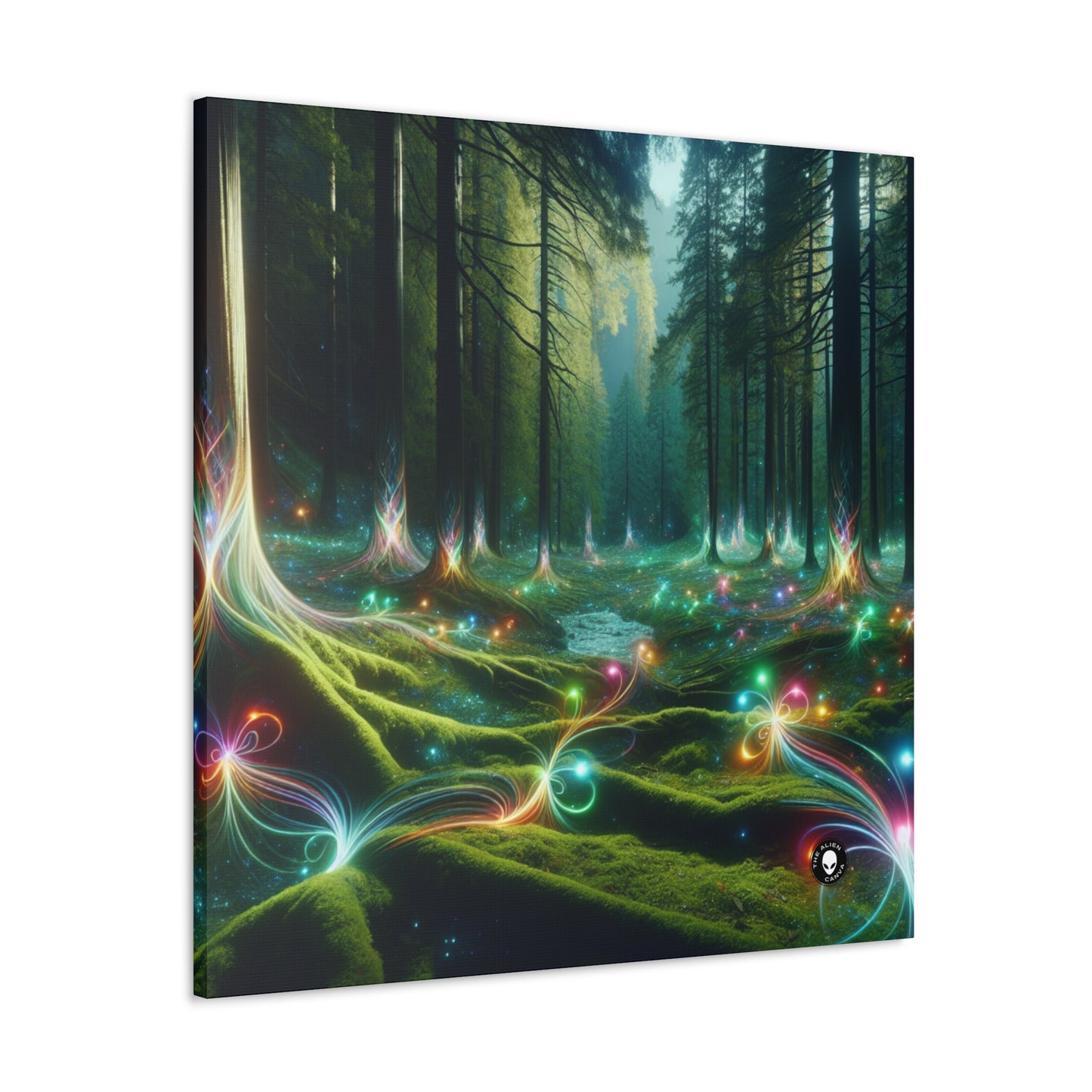 - Crystal-Enchanted Forest: A Tapestry of Light - The Alien Canva