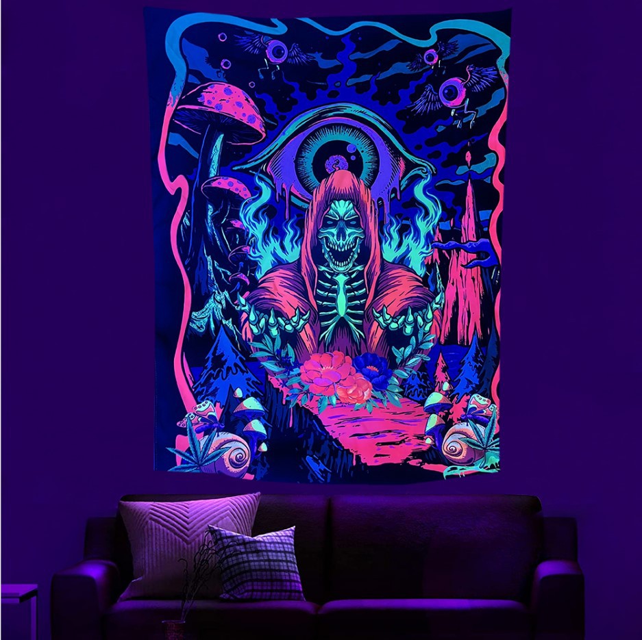 UV Light Emitting Neon Hanging Cloth