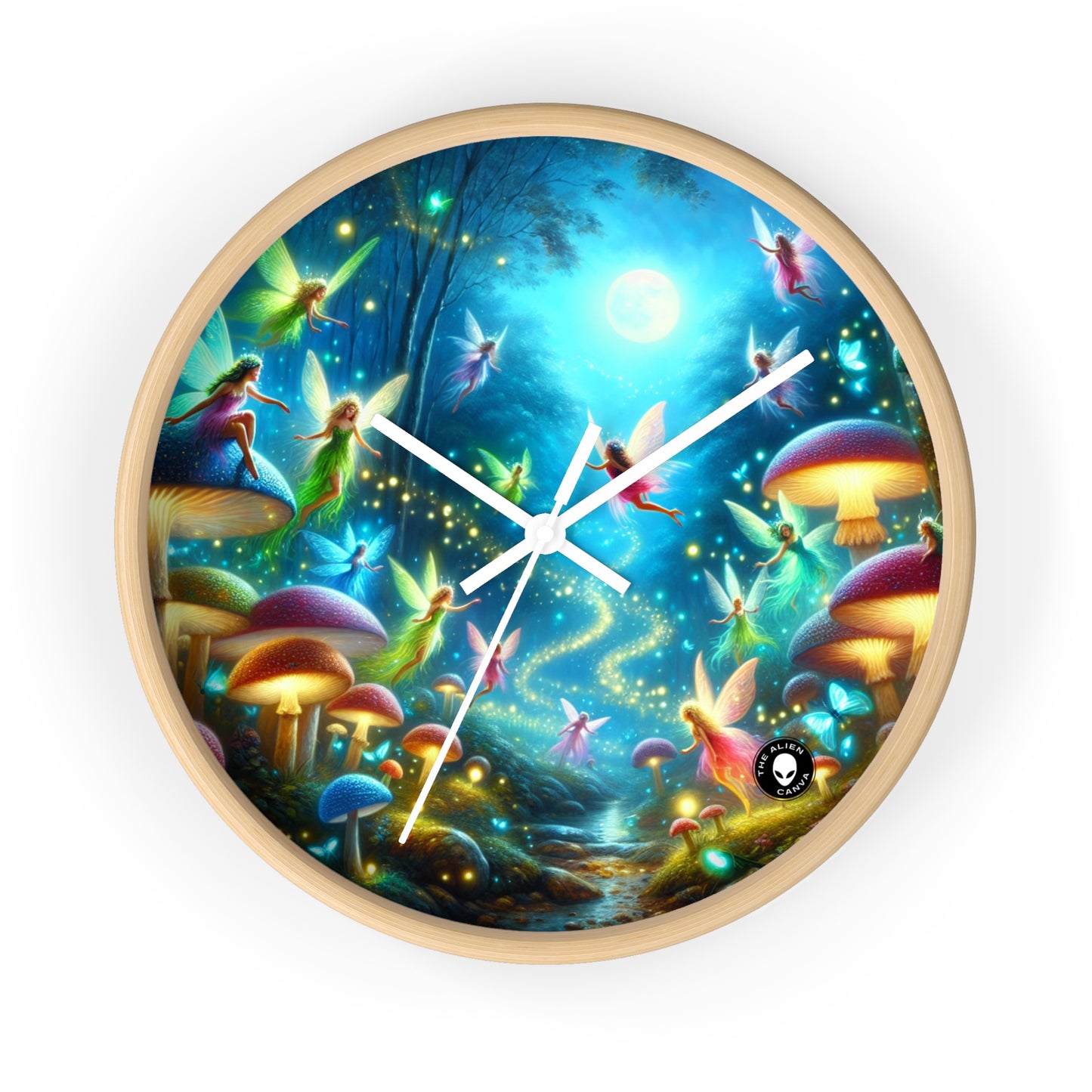 "Fairy Dance in the Glowing Forest" - The Alien Wall Clock