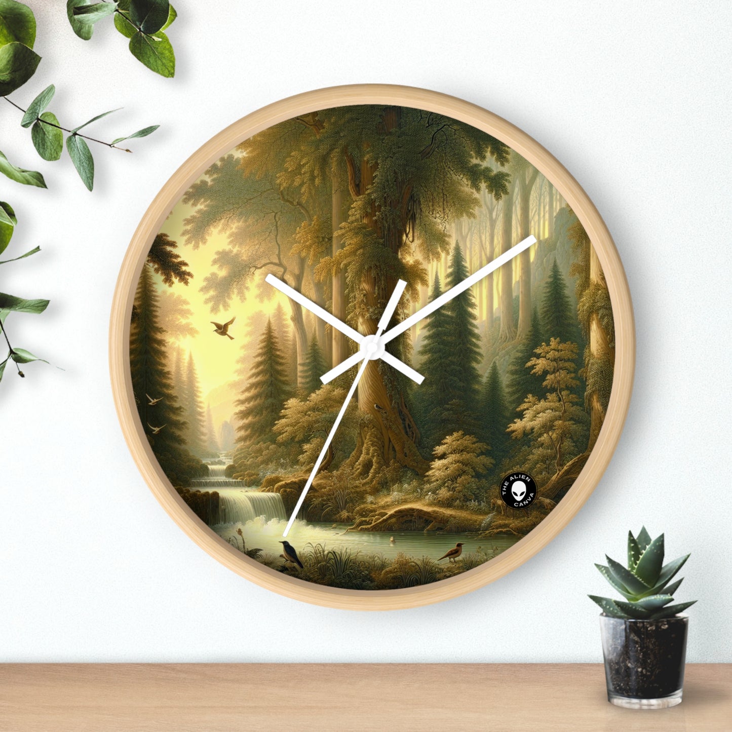 "Tranquil Forest Glen": el reloj de pared alienígena