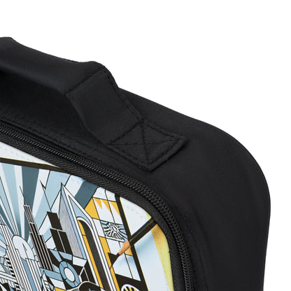 "Constructive City: A Vibrant Celebration of Urban Progress"- The Alien Lunch Bag Constructivism