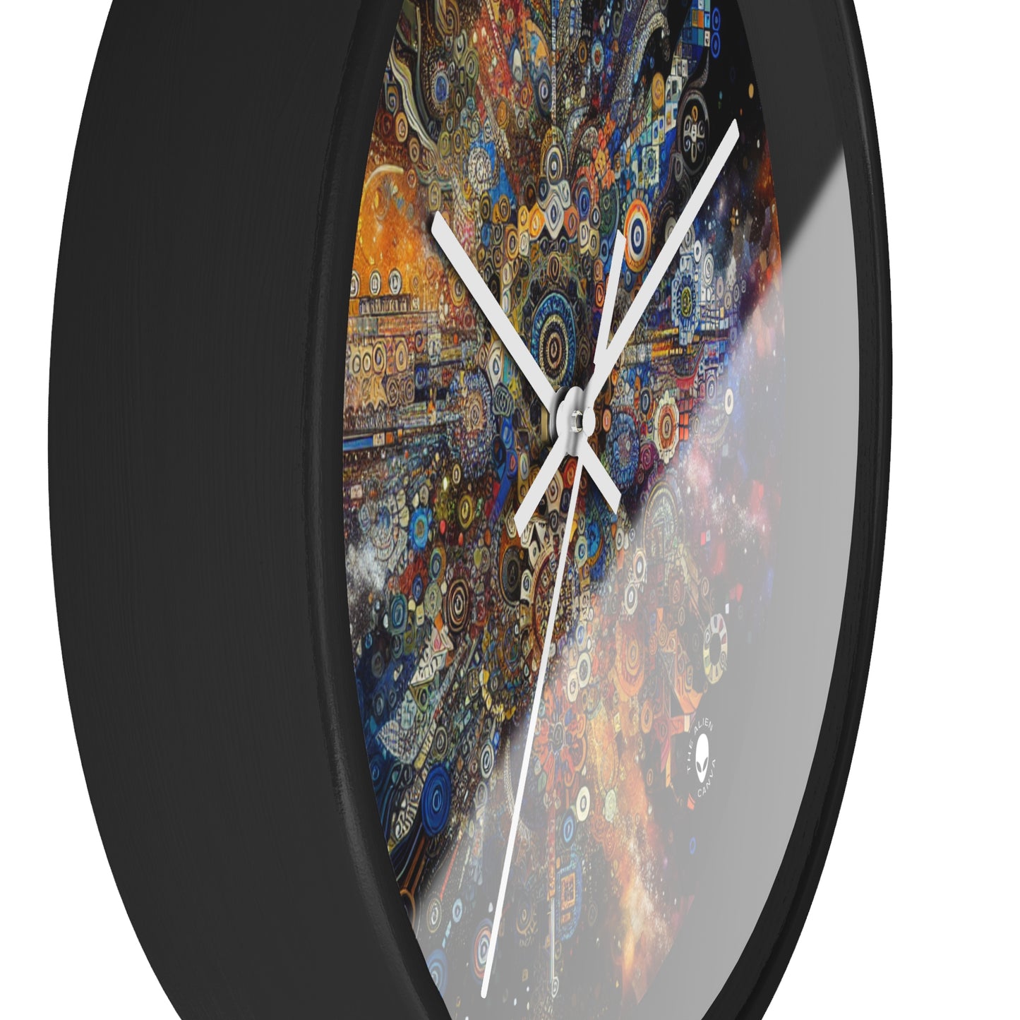 "Art corporel de la nuit étoilée : couleurs vives et traits tourbillonnants" - The Alien Wall Clock Body Art