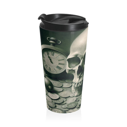 "Lingering Decay" - The Alien Stainless Steel Travel Mug Vanitas Painting Style