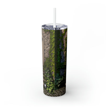 "Trompe-L'oeil Ivy Wall" - Vaso delgado con pajita The Alien Maars® Trompe-l'oeil de 20 oz