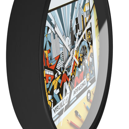 "Constructive City: A Vibrant Celebration of Urban Progress" - The Alien Wall Clock Constructivism