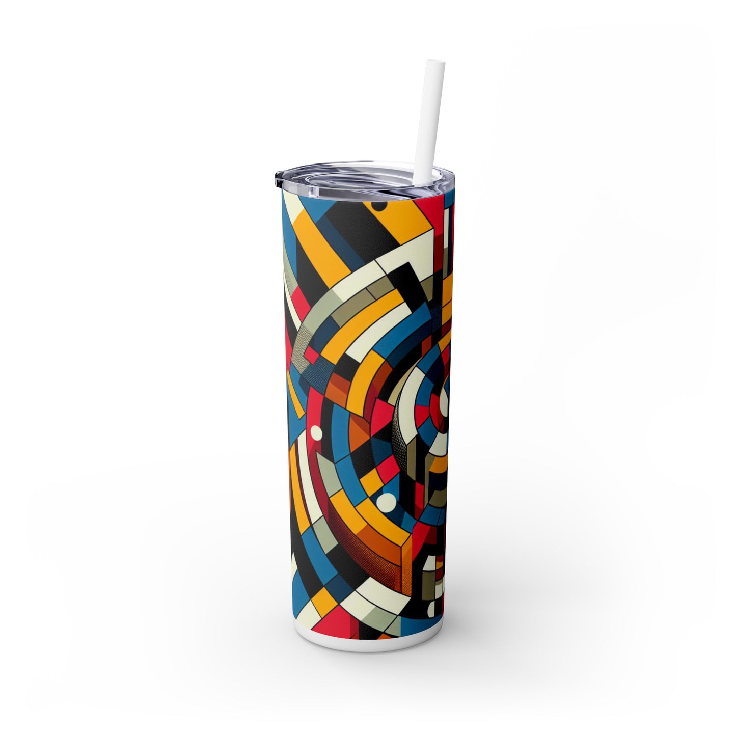 "Digital Revolution: A Constructivist Perspective" - The Alien Maars® Skinny Tumbler with Straw 20oz Constructivism