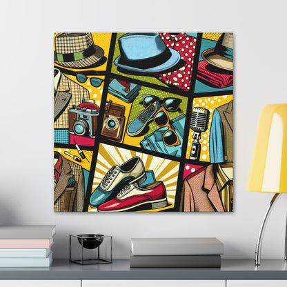 "Pop Art Apparel: A Collage of Vintage Style" - The Alien Canva pop art Style