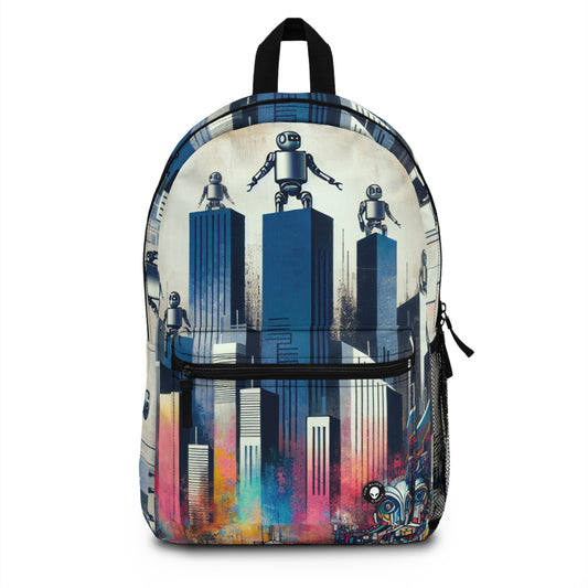 "Robotic Cityscape: A Futuristic Mural" - The Alien Backpack