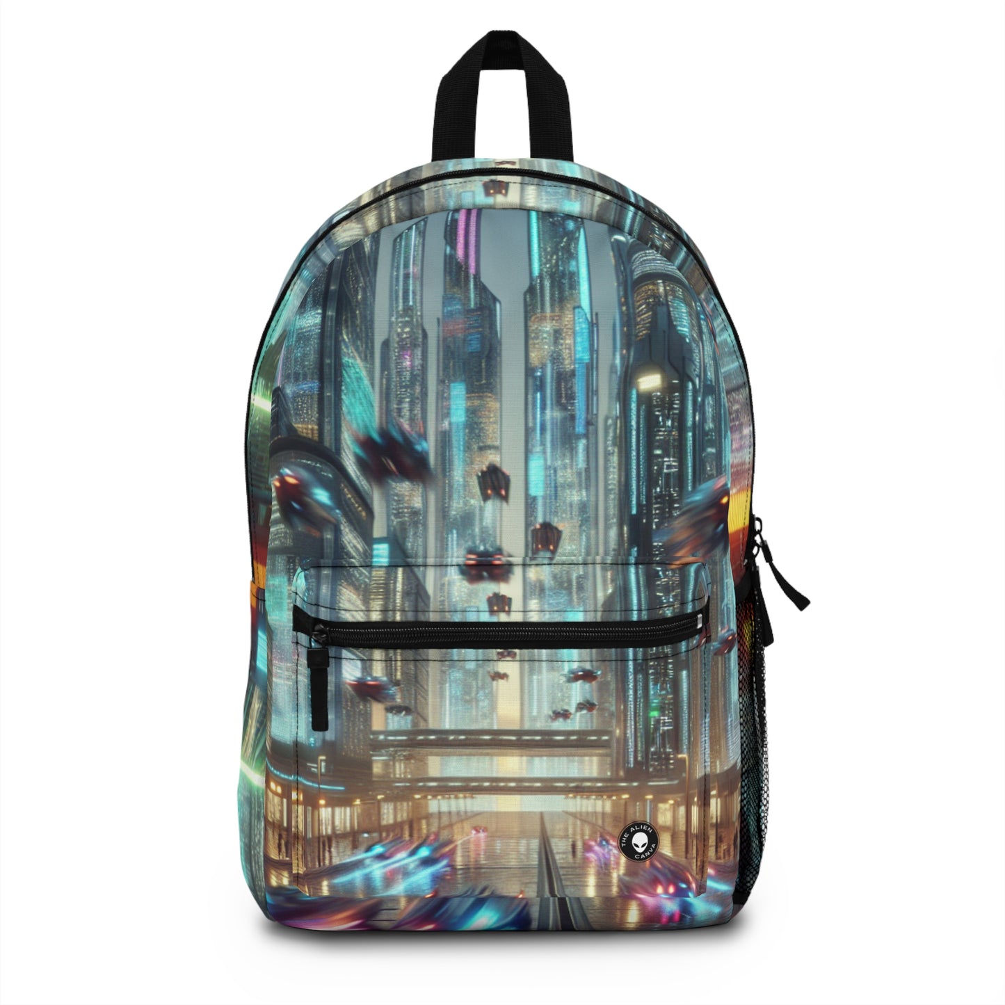 Neon Rain: A Futuristic Cityscape - The Alien Backpack