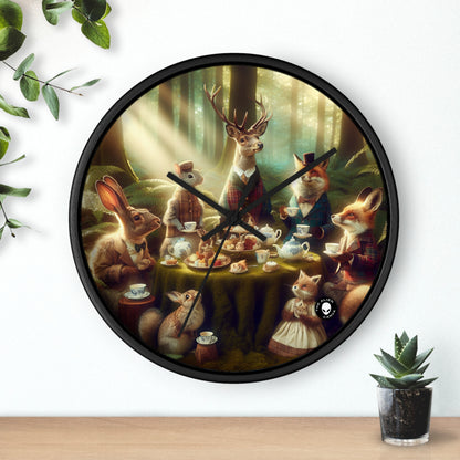 "Enchanted Tea Party" - The Alien Wall Clock